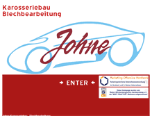 Tablet Screenshot of johne-karosseriebau.de